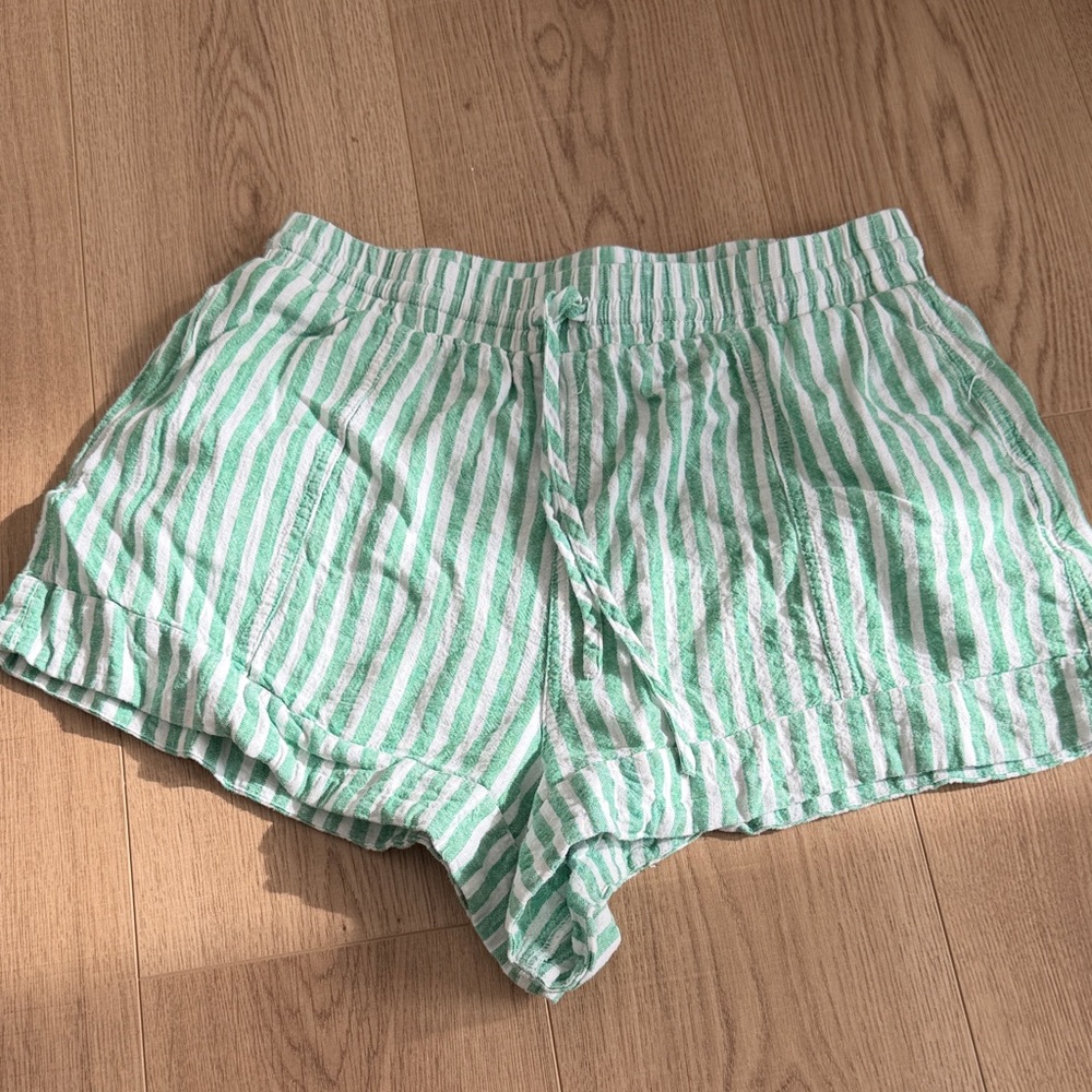 Linen Striped Women's Shorts